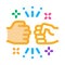 Friend Fist Bump Icon Vector Outline Illustration