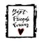 Friend forever friendship lettering card inscription text best day greeting