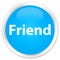 Friend premium cyan blue round button