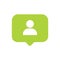 Friend request icon, New follower notification, Social media symbols, Like, comment, follow icon
