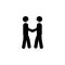 friendliness people pictogram icon. Element of positive character icon for mobile concept and web apps. Pictogram of friendliness