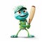 Friendly Anthropomorphic Cricket: Detailed Vray Illustration With Kidcore Aesthetic