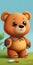 Friendly Bear Cub Cartoon Character