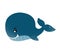 friendly blue whale cartoon character