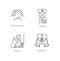 Friendly bonds pixel perfect linear icons set. Customizable thin line contour symbols. Brotherhood, empathy, fidelity