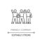 Friendly company pixel perfect linear icon. Thin line customizable illustration. Friendship, social communication