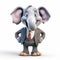 Friendly Elephant Cartoon In Suit: Playful, Authentic, And Intriguingly Taboo