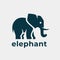 Friendly elephant logo vector icon