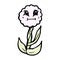 friendly flower cartoon character
