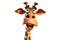 Friendly Giraffe Cartoon Character on Transparent Background. AI