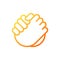 Friendly handshake pixel perfect gradient linear vector icon