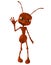 Friendly little red ant