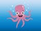 Friendly pink octopus