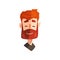 Friendly redhead bearded man, male emotional face, avatar with facial expression vector Illustration on a white