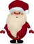 Friendly Santa Claus sticker. Christmas illustration in classic colors. Festive illustration