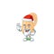 Friendly sarcina Santa cartoon character design with ok finger