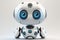 Friendly small cute chatbot isolated