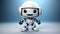 Friendly spaceman robot smiling ai generated character 3d image
