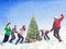 Friends Christmas Winter Holidays Celebration Concept