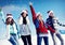 Friends Enjoyment Winter Holiday Christmas Concept