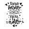 Friends Forever Forget You Never quote. Black and white hand drawn Friendship day lettering logo phrase.