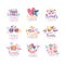 Friends forever logo design set, Happy Friendship Day creative badges can be used for banner, poster, greeting card, t