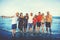 Friends Freedom Summer Beach Vacations Concept