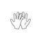 Friends, hands, handshake icon. Element of friendship icon. Thin line icon for website design and development, app development.