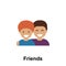 friends, male color icon. Element of friendship icon. Premium quality graphic design icon. Signs and symbols collection icon for