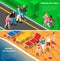 Friends Outdoor 2 Isometric Banners Composition