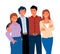 Friends or Relatives, Smiling Man and Woman Vector