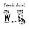 Friends share card with two funny cats