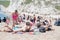 Friends Taking Beach Selfie At Dorset 