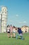 Friends Taking Photo whit Pisa Leaning Tower