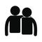 Friendship black simple icon