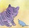 Friendship of cat and mouse, meeting