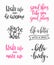 Friendship Family Romantic love lettering set