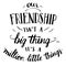 Friendship hand-lettering and calligraphy quote