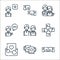 friendship line icons. linear set. quality vector line set such as fist, cheers, love letter, hand gesture, best friends,