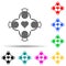 friendship multi color style icon. Simple glyph, flat vector of conversation and friendship icons for ui and ux, website or mobile