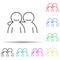friendship multi color style icon. Simple glyph, flat vector of conversation and friendship icons for ui and ux, website or mobile