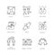 Friendship pixel perfect linear icons set. Emotional affection, interpersonal bond, social relationship customizable