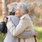 Friendship thats built to last. Cropped view of two senior women hugging one another.