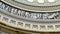 The frieze of American history at the dome of the United States Capitol building