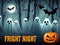 Fright Night - haunted halloween woods full of ghosts