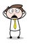 Frightened - Office Businessman Employee Cartoon Vector Illustration
