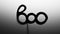 Frightening silhouette of the shadow of the word boo.
