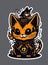 Frightfully Adorable: Kitten in Halloween Mood for Stickers and Tees