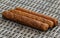 frikandel, a traditional Dutch snack, a sort of minced meat hot dog