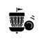 Frisbee golf black glyph icon
